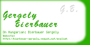 gergely bierbauer business card